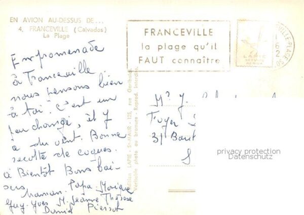 Franceville 14 Calvados La plage vue aérienne – Bild 2