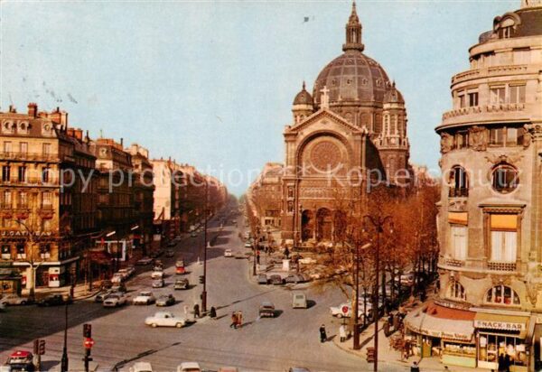Paris 75 Place et l Eglise Saint Augustin
