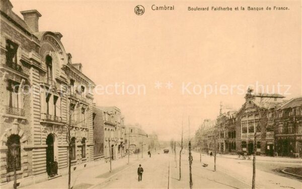 Cambrai 59 Nord Boulevard Faidherbe et la Banque de Fra