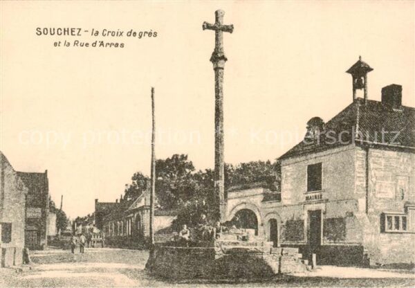 Souchez 62 Pas-de-Calais La Croix degres et la Rue d_Arras