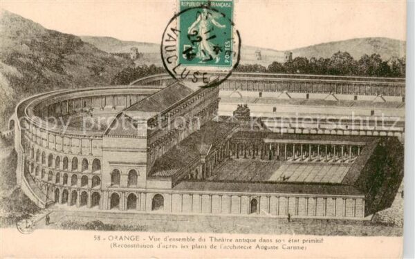 Orange 84 Vue d’ensemble du Theatre antique dans