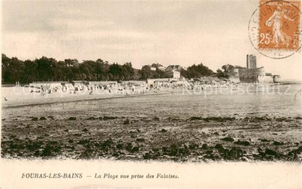 Fouras 17 Charente-Maritime La Plage vue prise des Falaises