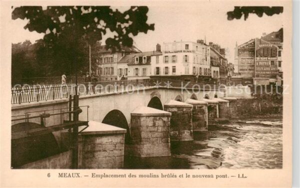 Meaux 77 Seine-et-Marne Emplacement des moulins brules et le no