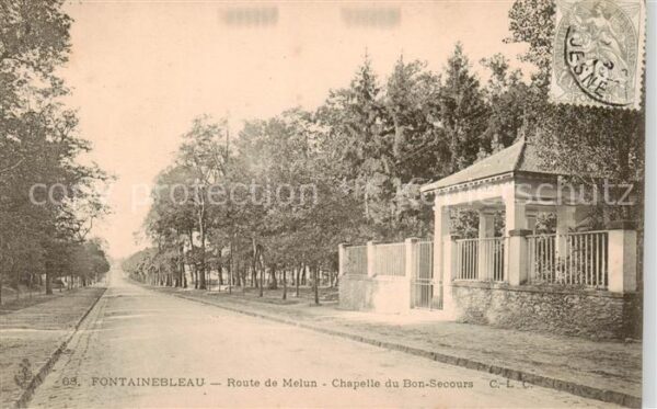 Fontainebleau 77 Seine et Marne Route de Melun Chapelle du Bon Secours