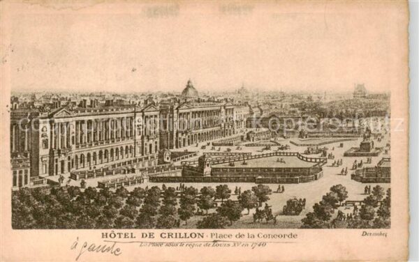 Paris 75 Hotel de Crillon Place de la Concorde