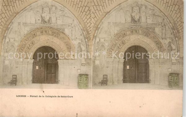 Loches 37 Indre-et-Loire Loches Portail de la Collégiale de Sain