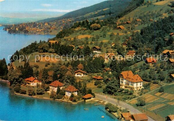 Gunten Thunersee BE Hotel Eden Fliegeraufnahme