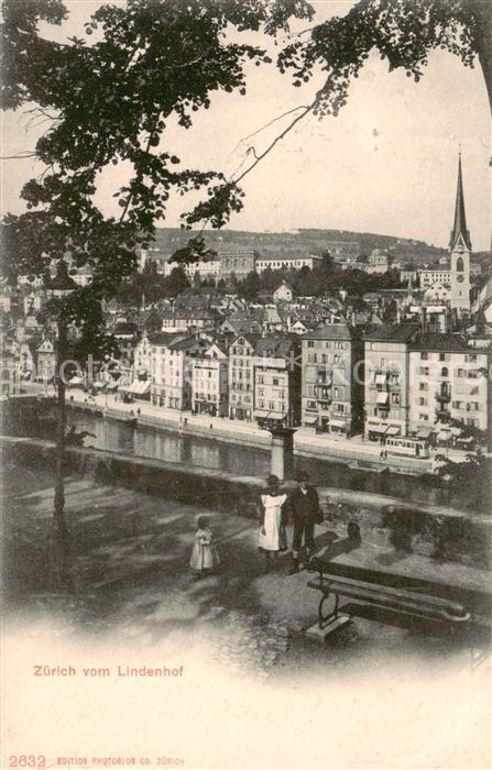 Zuerich ZH Blick vom Lindenhof