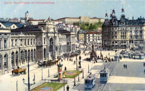 Zuerich ZH Bahnhofplatz mit Polytechnikum