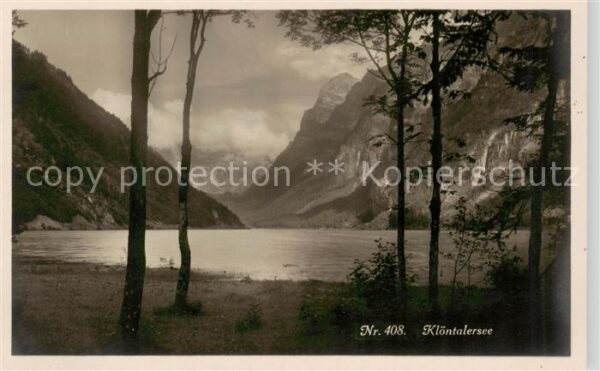 Kloentalersee Kloenthalersee GL Seepartie Gasthaus Rhodannenberg