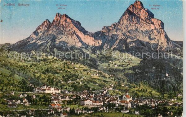 Schwyz SZ mit den Mythen