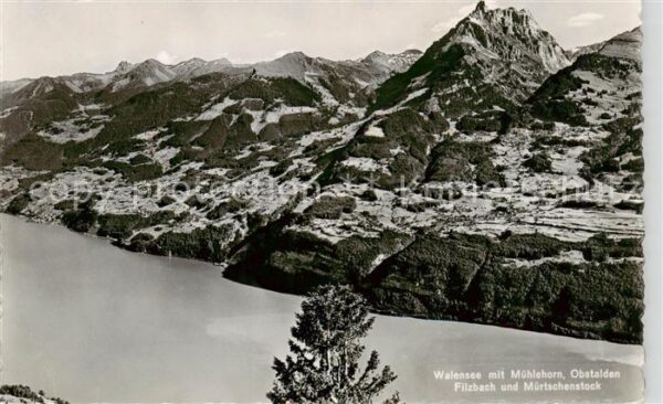 Walensee Wallensee SG mit Mühlehorn Obstalden Filzbach und Mü