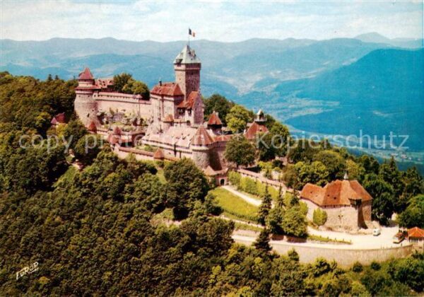 Haut-Koenigsbourg Hohkoenigsburg Die Hohkoenigsburg Fliegeraufnahme