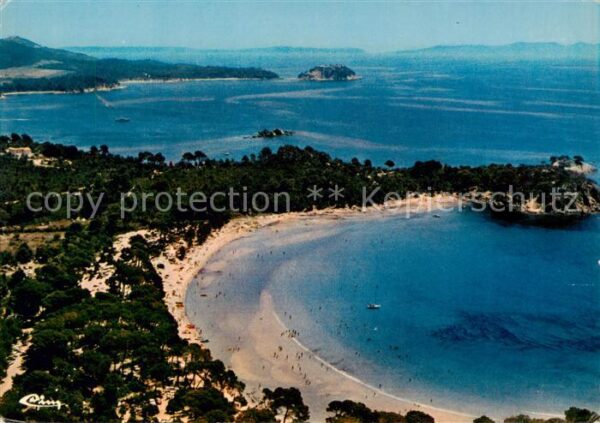 Bormes-les-Mimosas 83 Var Vue aerienne sur la Plage de l'Estagnol