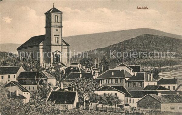 Lusse Vue du village avec l'Eglise