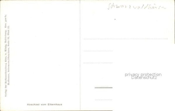 Hoffmann Heinrich Abschied vom Elternhaus Trachten Schwar – Bild 2