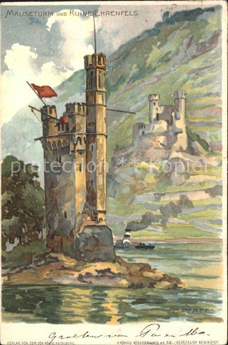 Pfaff C. Mäuseturm Ruine Ehrenfels