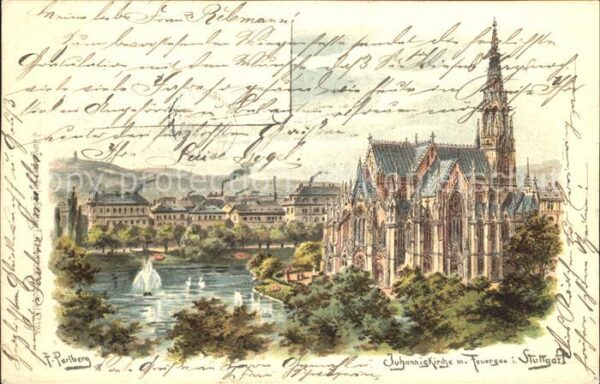 Perlberg F. Nr. 124 Johanniskirche Feuersee Stuttgart