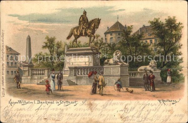 Perlberg F. Nr. 137a Kaiser-Wilhelm I. Denkmal Stuttgar