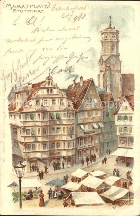 Schnorr P. Stuttgart Marktplatz