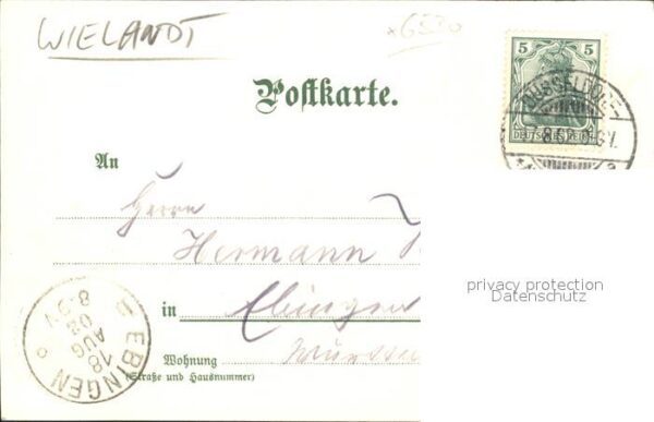 Wielandt Manuel Litho Bingen Mäuseturm Ruine Ehrenfels – Bild 2