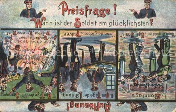 Militaria Humor Preisfrage Tanz Lohnzahlung Reserve