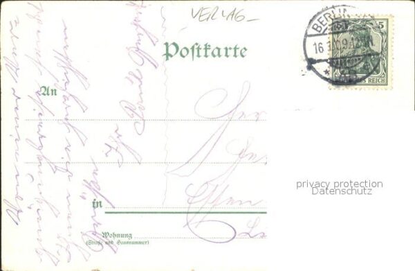 Verlag Hagelberg W. Nr. 36900 Berlin Kaiser Wilhelm Gedächtnisk – Bild 2