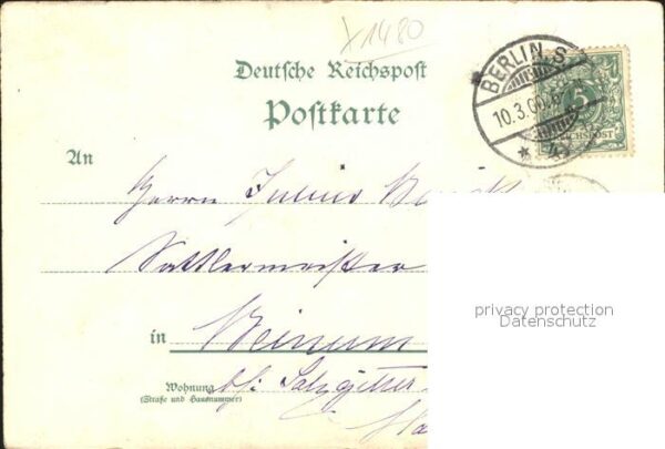 Verlag Hagelberg W. Nr. 36900 Berlin Rousseau-Insel Litho – Bild 2