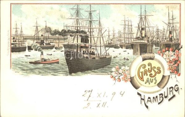 Segelschiffe Hamburg Litho