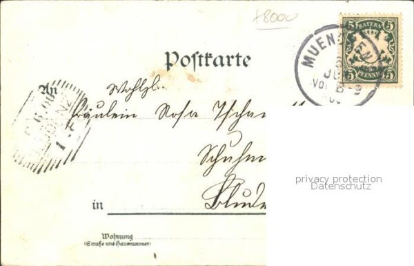 Kuenstlerkarte Pty München Karlsplatz Litho – Bild 2