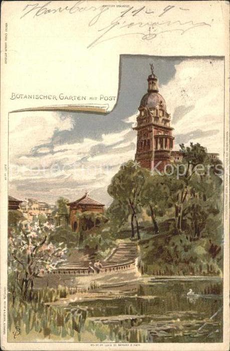Biese Carl Karl Botanischer Garten mit Post Hamburg