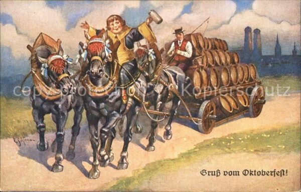 Schlemo E Oktoberfest Brauerei-Festgespann Münchn