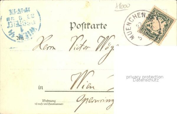 Kuenstlerkarte Pty München Frauenkirche Litho – Bild 2