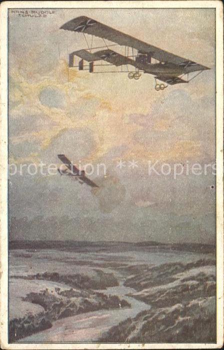 Flugzeuge WK1 Militärdoppeldecker Erkundungsfahrt Arg