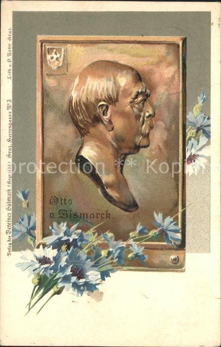 Bismarck Kornblumen Litho