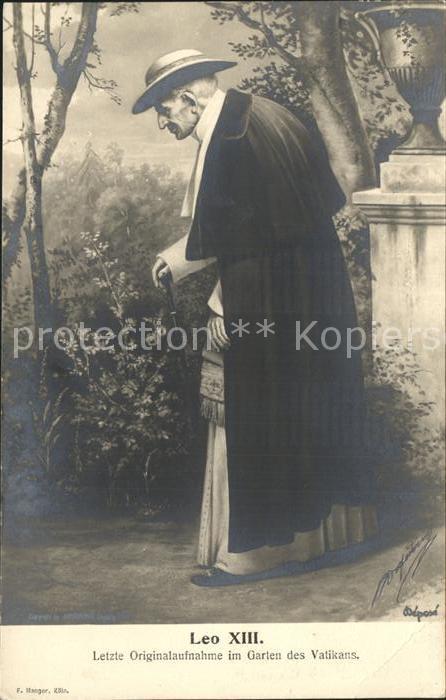 Papst Leo XIII. Letzte Aufnahme Garten Vatika