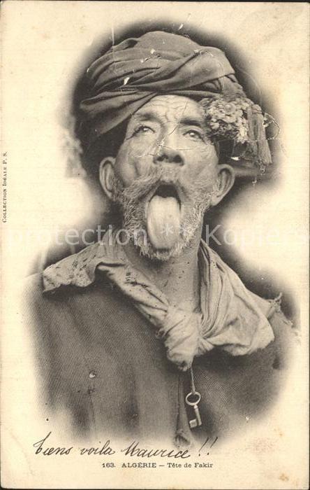 Typen Arabien Algerie Tete de Fakir