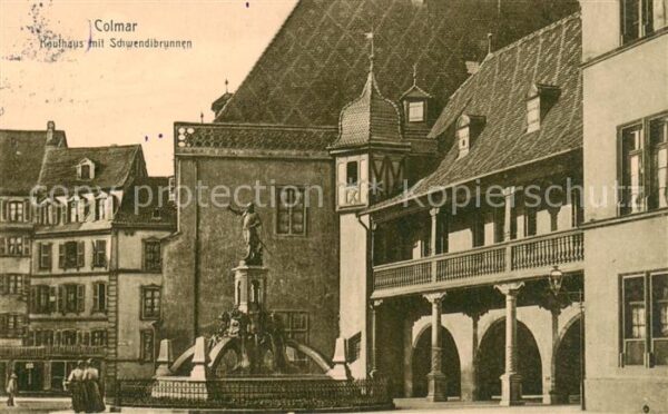 Colmar 68 Haut-Rhin Kaufhaus mit Schwendibrunnen