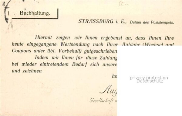 Strassburg  Strasbourg 67 Bas-Rhin August Peppler GmbH Antwortpostkarte – Bild 2