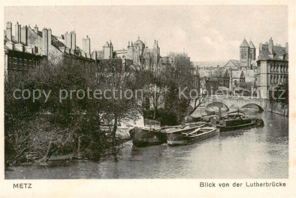 Metz  57 Moselle Blick von der Lutherbrücke