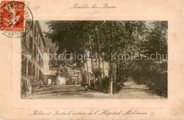 Amelie-les-Bains-Palalda 66 Allee et Porte d’entree de l’Hopital Mi