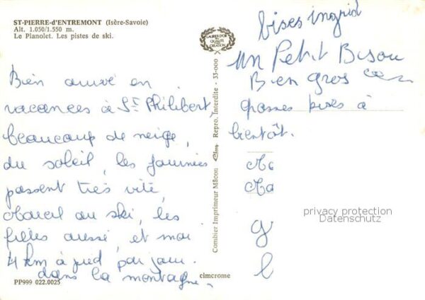 St-Pierre-d Entremont 38 Isere Le Planolet Les pistes de ski – Bild 2