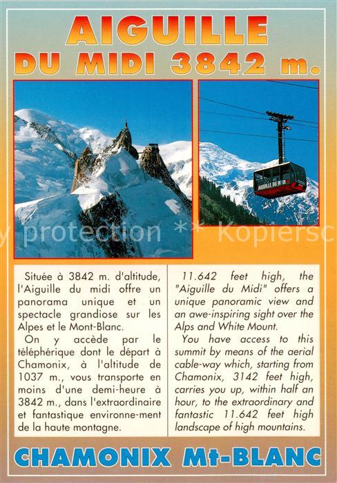 Chamonix 74 Haute-Savoie L’Aiguille du Midi Mt Blanc Le telepher