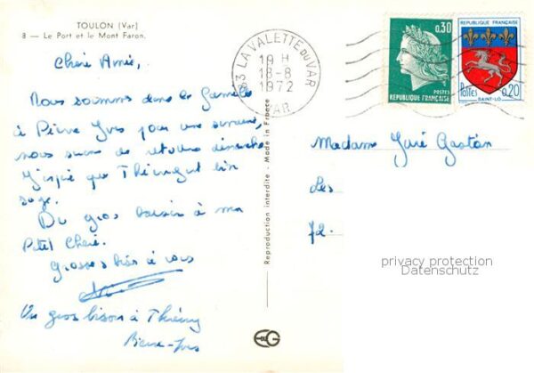 Toulon -sur-Mer 83 Var Le Port et le Mont Faron – Bild 2