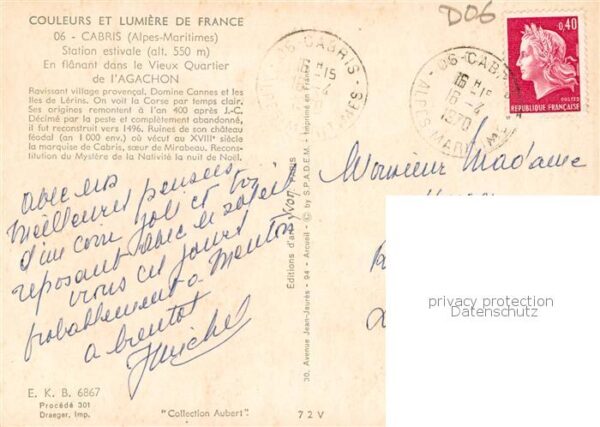 Cabris 06 Alpes-Maritimes Station estivale En flanant dans le Vie – Bild 2
