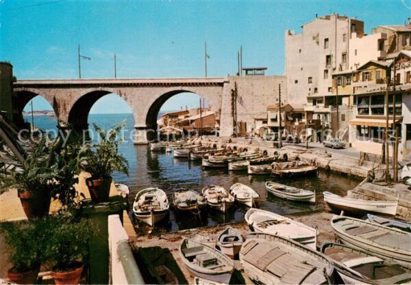 Marseille 13 Le Vallon des Auffes Hafen Brücke