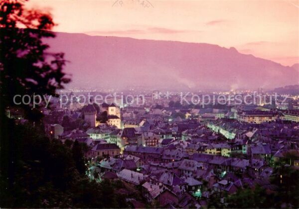 Chambery 73 La ville au crepuscule