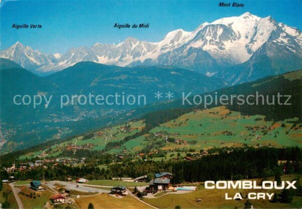 Combloux 74 Haute-Savoie La Cry Aiguille Verte Midi et Mont Blan