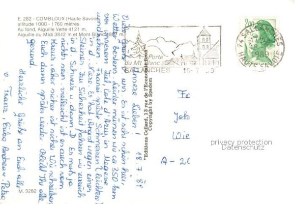 Combloux 74 Haute-Savoie La Cry Aiguille Verte Midi et Mont Blan – Bild 2