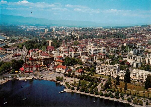 Ouchy Lausanne VD Fliegeraufnahme